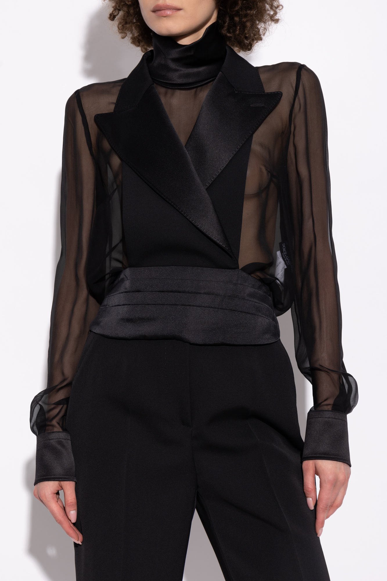 ベスト・ジレ DOLCE & GABBANA GABARDINE AND SATIN VEST Single-breasted silk vest in Black for Men | Dolce&Gabbana® US